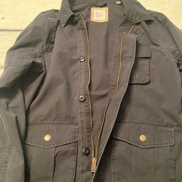 Gap black utility button zipper down jacket XS - Picture 7 of 10